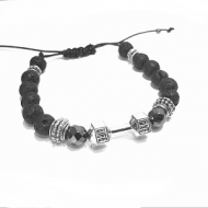 Armband Lava-stenen- Fitness 